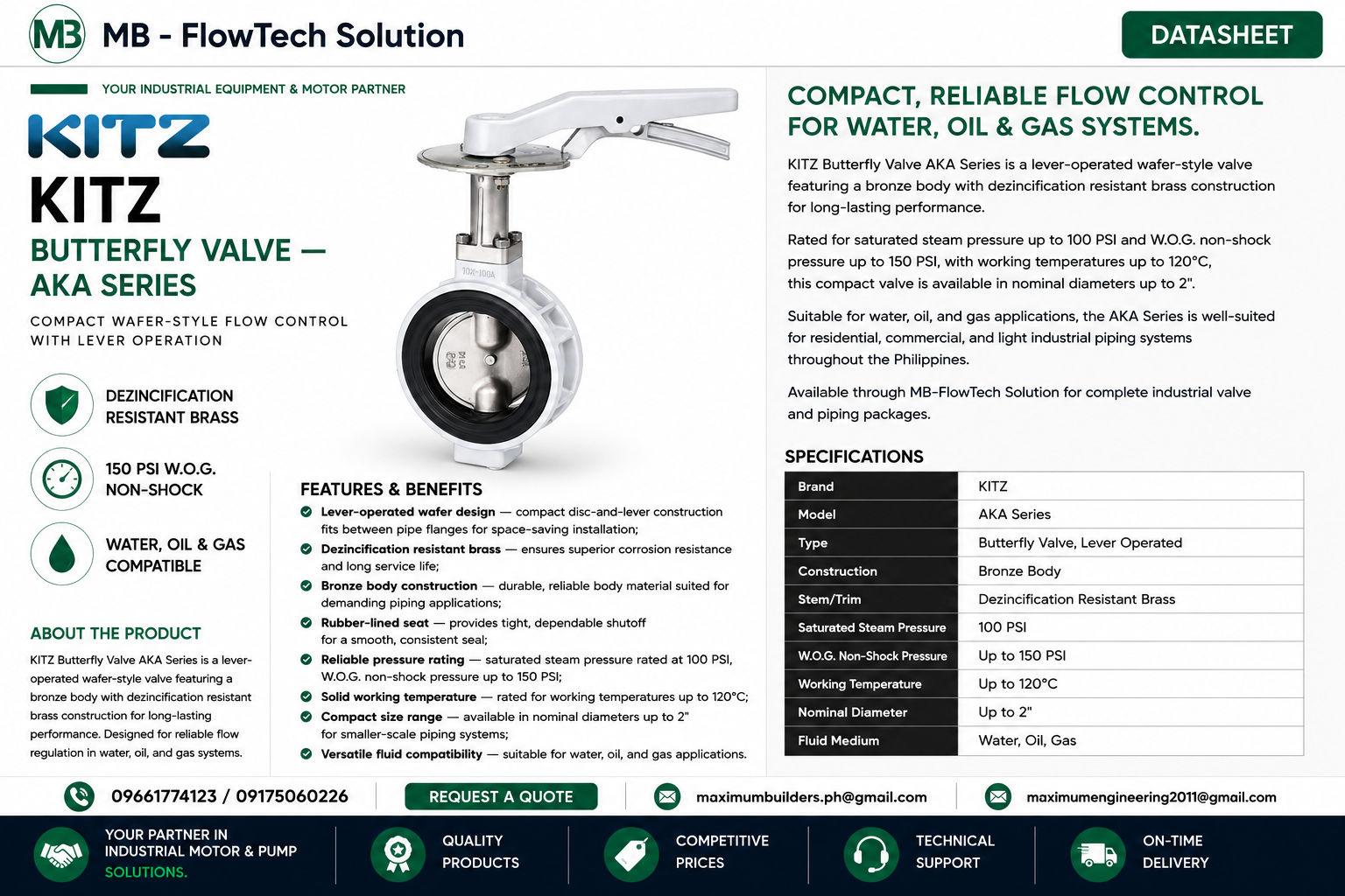 Butterfly Valve – AKA SERIES Brochure